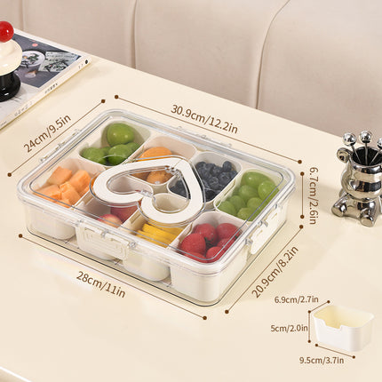 Love Refrigerator Salad Fruit Preservation Box Household Spices Kitchen Storage Box Eight-compartment Sealed Spice Box