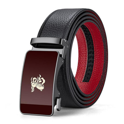King's Paul 2025 New Arrival Belt Men's Red Year of the Snake Men's Belt Automatic Buckle Belt Gift