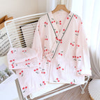 Side opening-empty gauze-cherry-pink / M