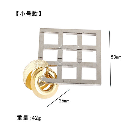 [Small size] zinc alloy unlock Kong Ming lock magic alloy educational toys nine-chain intelligence unlock ring buckle