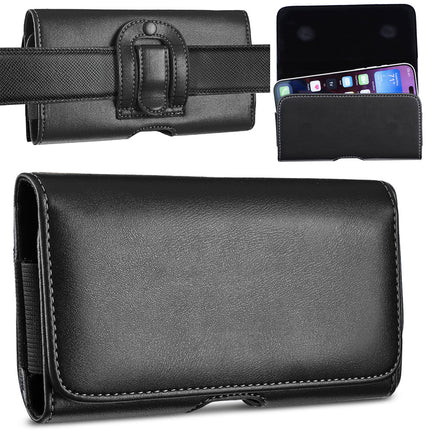 (Bf08 Waist Bag) Faux Leather Mobile Phone Protective Universal Case, Suitable for Men's Belt Clip Holder Pouch Cover