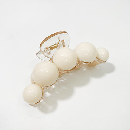 Celebrity-Inspired New High-Value French-Style Shark Hair Clip with Elegant Beads for Stray Hair, Suitable for the Back of the Head