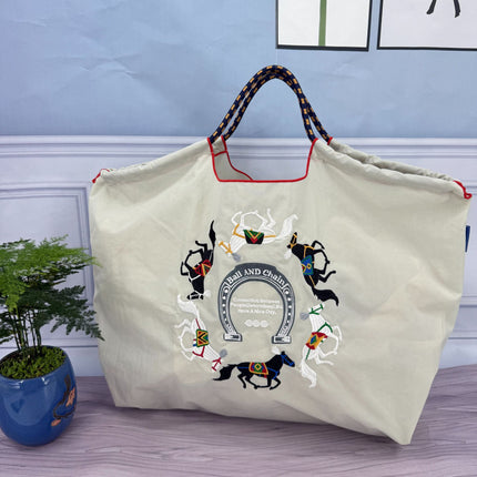 ball chain Japanese high quality eco-friendly shopping bag embroidered hand canvas bag nylon shopping bag