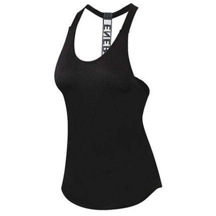 Women's Sports Vest Fitness Yoga Running T-Shaped Suspender Cover-Up Quick-Drying Breathable Loose Vest 2023