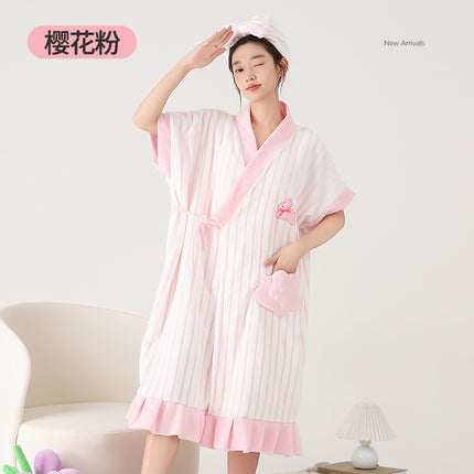 New Style Thickened Bath Towel Girls Can Wear Wrap Cotton Absorbent Quick-drying Household Nightgown Autumn and Winter Bathing Bathrobe Bath Skirt