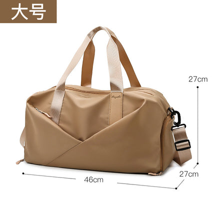 Fitness Bag Women's Portable Large Capacity Dry and Wet Separation Yoga Sports Bag Fashionable Oxford Cloth Luggage Bag Printable logo