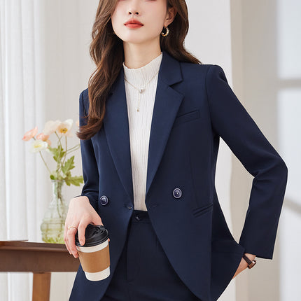 Cross-Border Business Attire Suit for Women, Spring and Autumn Interview Formal Wear, Workwear, Hotel Front Desk Manager Work Uniform Suit
