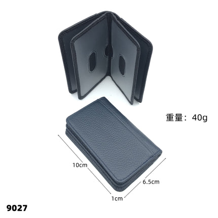 Cross-Border Foreign Trade New Genuine Leather Multi-Ring Binder Mirror Window Small Card Holder First Layer Cowhide Card Bag Document Storage Card Album Card Holder