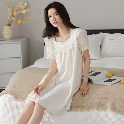 Nightgown for Women, Summer Modal Thin Style, 2026 New Model, Ice Silk Cool Feeling, Women's Summer Casual Sleepwear, Home Wear