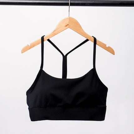 Luo Qi double-sided brushed nude yoga sports underwear fitness running outer wear beauty back shockproof vest bra for women