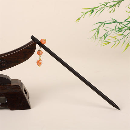 New Year Red Festive Chinese Style Hairpin Palace Style Tassel Walking Hair Hairpin Retro Hanfu Ancient Dress Cheongsam Hair Accessories Women