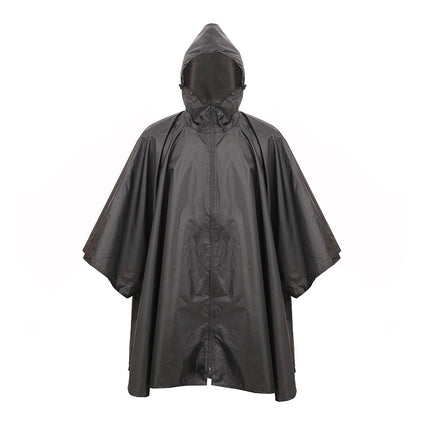 Ultra-thin outdoor cape raincoat adult zipper hiking mountaineering fishing camping poncho camouflage factory direct sales
