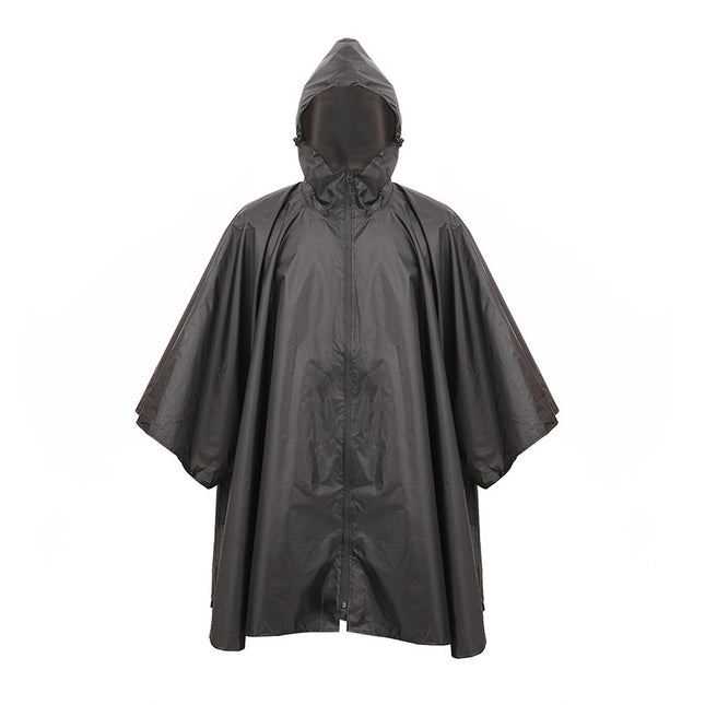 Ultra-thin outdoor cape raincoat adult zipper hiking mountaineering fishing camping poncho camouflage factory direct sales