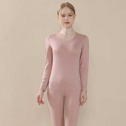 2025 New Cashmere Silk Underwear for Women, Double-Sided Brushed Fleece-Lined Thermal Tops and Pants Set for Men, Seamless Wholesale