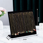 Large l-shaped black necklace plate (24 hooks)
