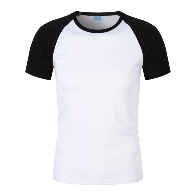 180G100D Quick-Drying Raglan Round Neck Summer Short-Sleeved T-Shirt Breathable Round Neck Sports Moisture-Absorbent New Outdoor
