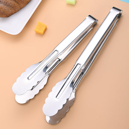 Stainless Steel Food Clip Kitchen Anti-scalding Bread Clip Outdoor Barbecue Clip Buffet Steak Food Clip