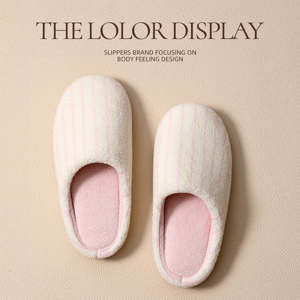 Cotton Slippers for Women Autumn and Winter 2025 New Indoor Home Silent Soft Bottom Non-Slip Floor Slippers for Men Winter