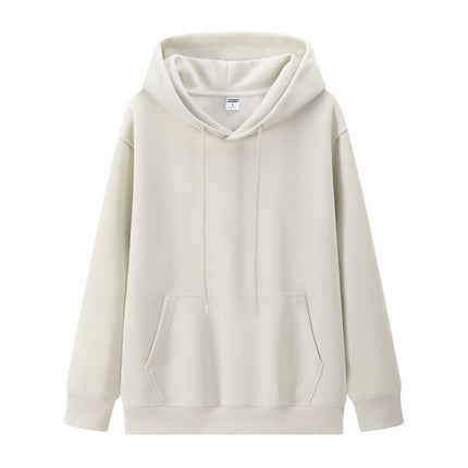 2025 Autumn/Winter M086 Trendy 350g Retro Cotton Loose Comfortable Warm Solid Color Pullover Hoodie