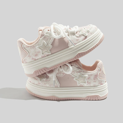 Beier Sweet White Sneakers for Women 2026 Spring New Versatile Fashionable Casual Thick-Soled High-Value Student Sneakers