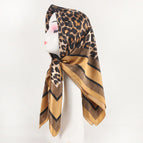 Leopard print gold / 90*90cm(bawal)