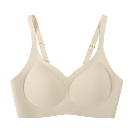 Fixed Cup, No Steel Ring, Jelly Seamless Bra for Women, Small Chest, Push-Up, Comfortable, Anti-Sagging Bra