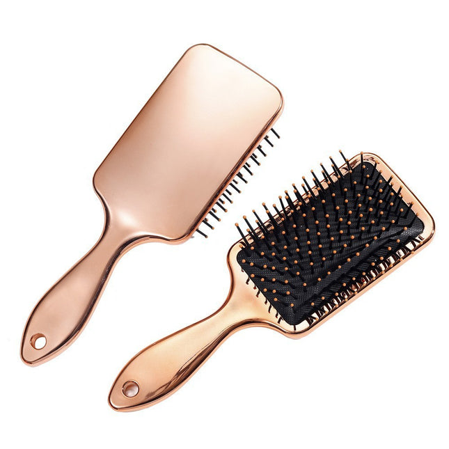 Square Electroplated Rose Gold Hair Massage Scalp Air Cushion Comb Women's Household Hair Shown Air Cushion Comb