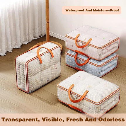 Pvc Mesh Quilt Storage Bag for Clothing, Luggage, Moving Packing Bag, Organizing Bag, Woven Bag, Moisture-Proof and Waterproof