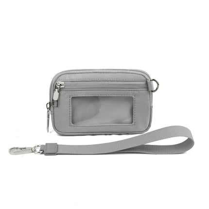 Spot Cross-Border Popular Lulu Same Style Transparent Pvc Card Holder Wrist Bag Portable Cow Color Change Storage