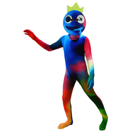 Halloween Rainbow friends ROBLOX rainbow game cos clothes Blue little monster props costume jumpsuit