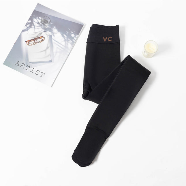 Autumn and Winter VC water light pants light leg artifact female nude feeling natural leg shaping one-piece pants thickened fleece-lined leggings socks