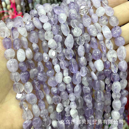 8-10mm natural stone loose beads amethyst agate straight hole gravel diy jewelry accessories amorphous beads