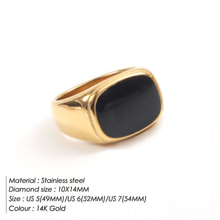 European and American Stainless Steel Ring Square Ring Gold White Ring Women Jewelry Ring Ring Wholesale