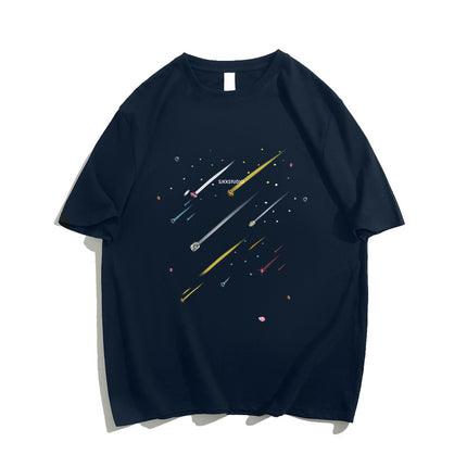 Black Pure Cotton Short-Sleeved T-Shirt for Women, Summer 2026 Style, Student Loose Oversize Half-Sleeve American Style Top, Trendy