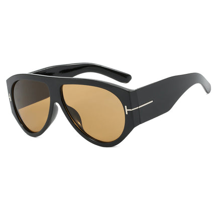 Pilot T-Shaped Large Frame Toad Sunglasses for Women 2024 New European and American Sunglasses Personalized Fashion Sunglasses