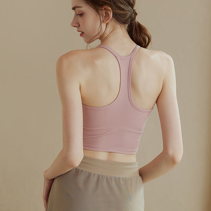 Integrated Beauty Back Yoga Sports Vest Women's Professional Pilates Training Shockproof Running Bra Fitness Underwear Summer
