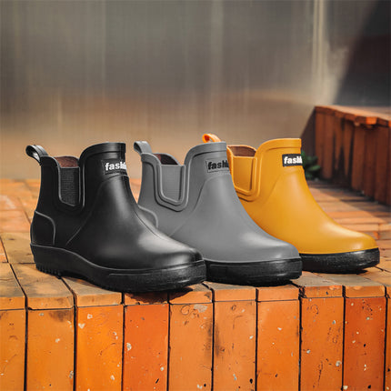 Cross-Border Internet Celebrity Rubber Shoes New Men's Short-Tube Outdoor Rain Boots Lightweight Waterproof Shoes Low-Top Non-Slip Adult Rain Boots