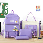 Purple four-piece set (high-quality fabric)