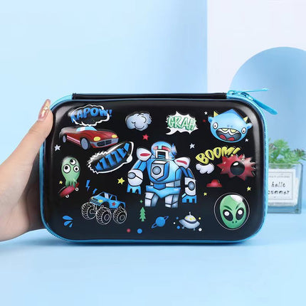 Student Cartoon Stationery Box Large Capacity Storage Box 3D Stationery Bag Cute Pencil Box Creative Pencil Bag