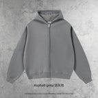 Boxy version of zipper shirt - gray / S