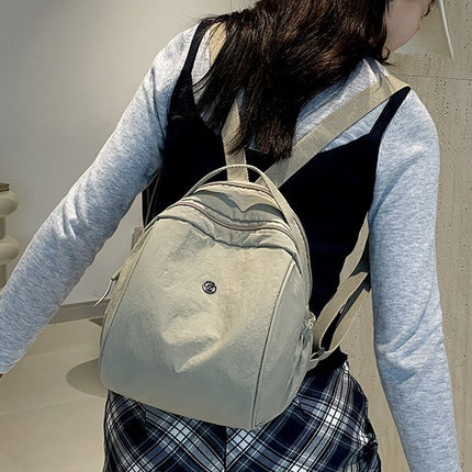 Cross-border Women's Backpack 2025 Spring New Leisure Travel Backpack Lightweight Simple Nylon Portable Student Bag