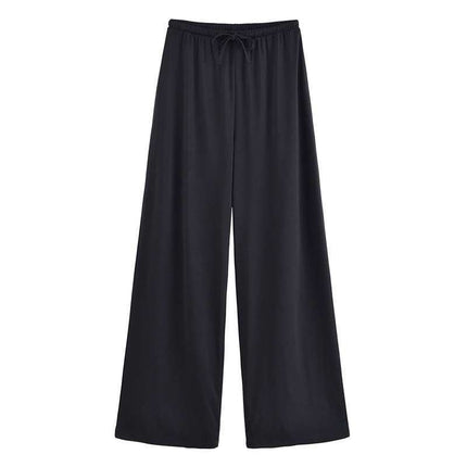 New Strapless Design Versatile Slimming Suit Spring Top Wide-Leg Pants Niche