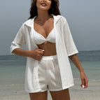 9199 white three-piece set / L