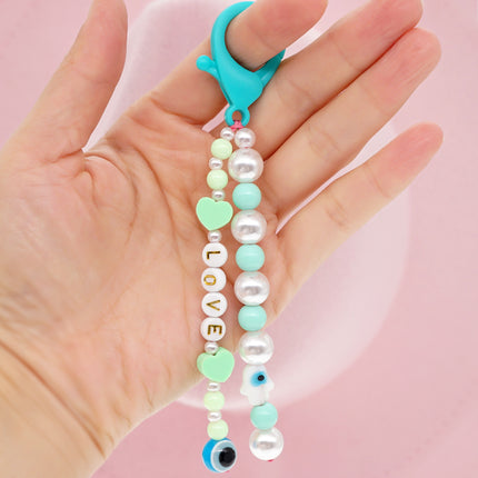 Factory direct supply handmade beaded mobile phone lanyard bluetooth speaker lanyard flashlight fan selfie stick U disk sling