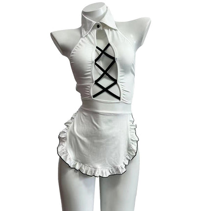 Sexy Lingerie Sweet Maid Dress Temptation Breasts and Hips Pure Desire Uniform Bed Free suit 2151