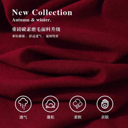 wine red 500g heavy cotton short sleeve T-shirt thick impermeable loose half sleeve men's and women's couples base shirt top