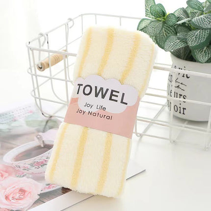 Striped Towel Manufacturer Wholesale Warp Knitted Coral Velvet 35*75cm Hand Towel Absorbent Adult Souvenir Gift