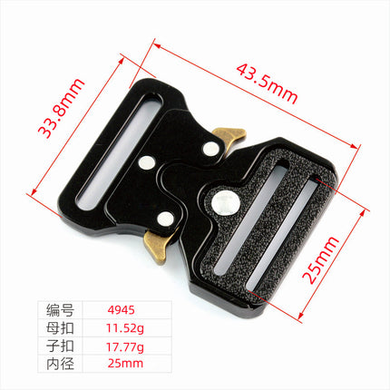 Metal belt buckle Cobra tactical socket zinc alloy buckle luggage hardware accessories safety buckle belt adjustment