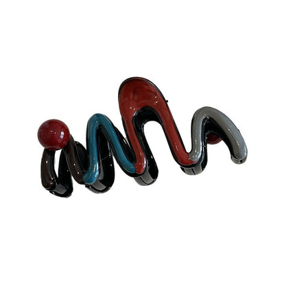Advanced Sense Color Wave Big Grab Clip Elegant Sweet New Shark Clip Internet Red Back Head Plate Hair Grab Women's Headwear