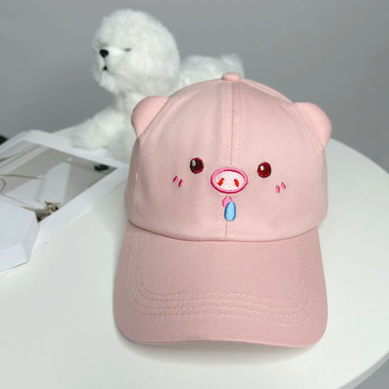 Factory in stock cute cute slug bear puppy pig baseball cap face small big brim cap wholesale